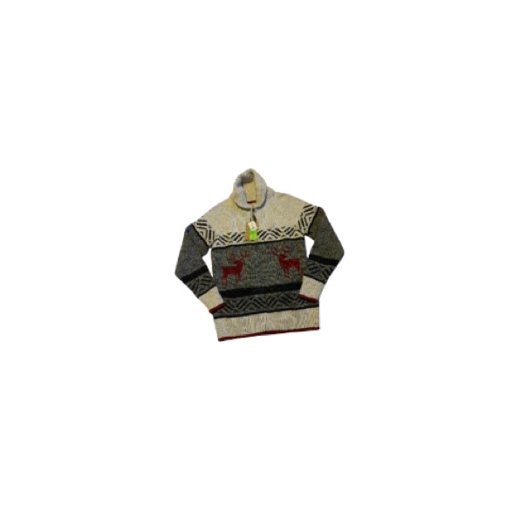 🆕 Wind River Grey and Red Knit Zip Up Sweater - Women’s Size Medium